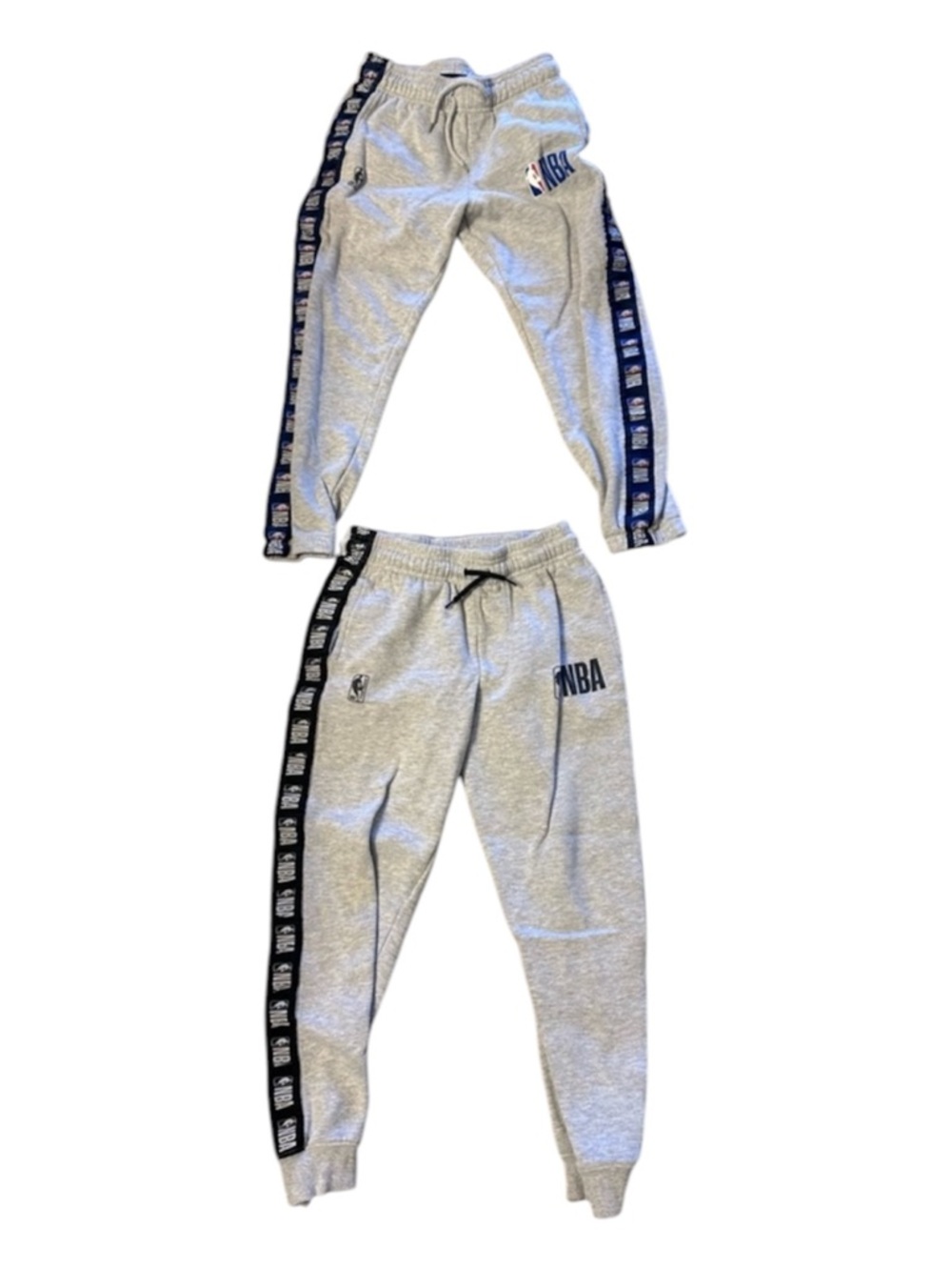Set of 2 NBA Kids Light Gray sweat pants in size 10-12